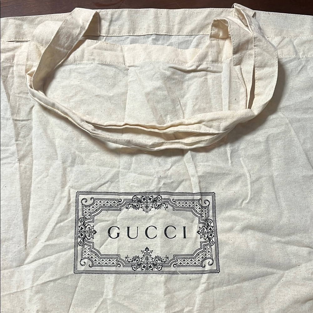 Gucci Cream Ornamental Logo Tote